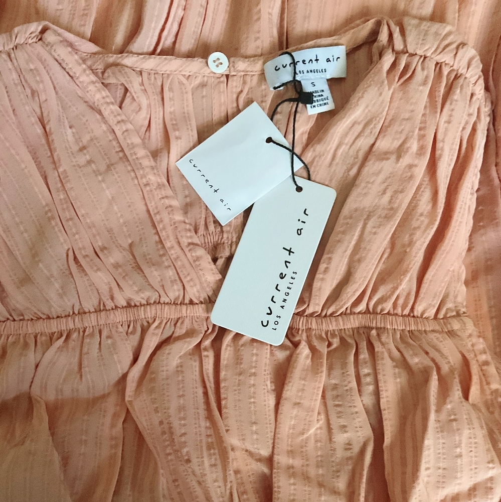 CURRENT AIR Anthro Gorgeous Vintage Apricot Short Dress - Picture 3 of 9